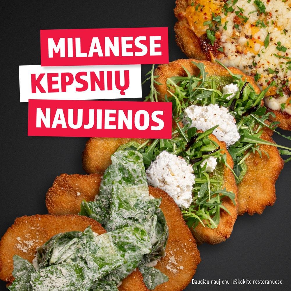 Milanese kepsnių naujienos
